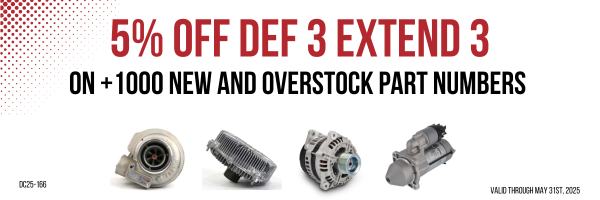 Receive 5% off 1000+ select Reman parts